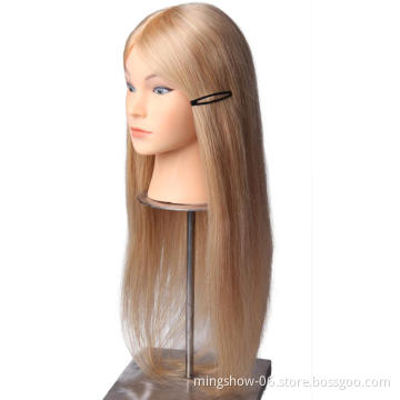 Free shipping hairdressing training mannequin head human hair on sale